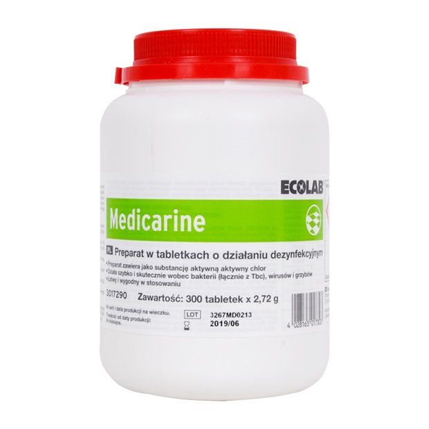 Ecolab Medicarine – Chlorowy preparat dezynfekcyjny – 300 tabletek