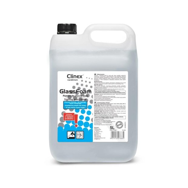 Clinex GlassFoam - Pianka do mycia szyb i luster - 5 l
