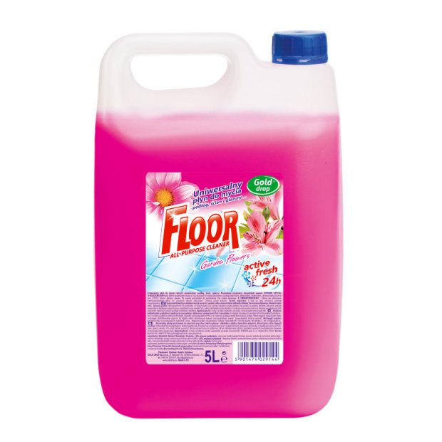 Floor - Uniwersalny płyn do mycia powierzchni, 5 l - Kwiaty Ogrodowe