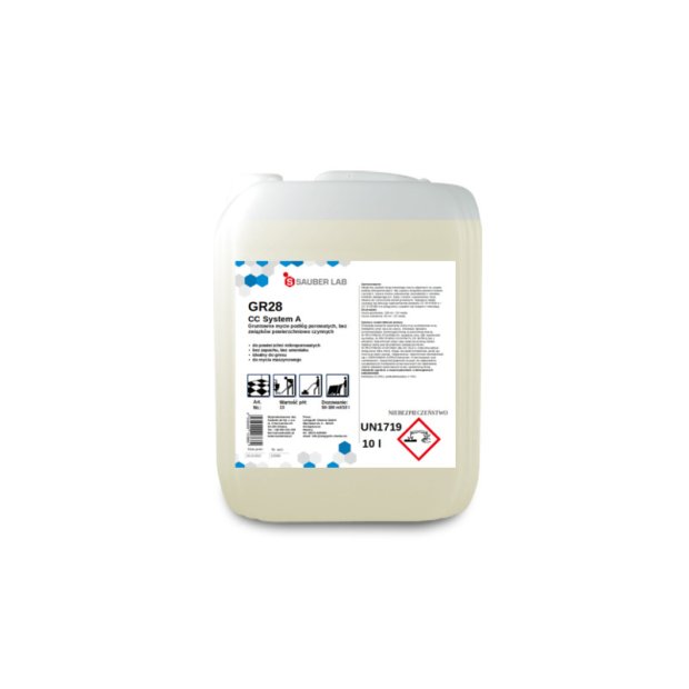 Sauber Lab GR28 CC System A – Alkaliczny preparat do gruntownego mycia podłóg – 10 l