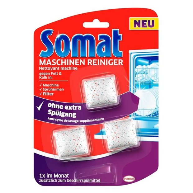 Somat Machine Cleaner – Kapsułki do mycia zmywarki – 3 sztuki
