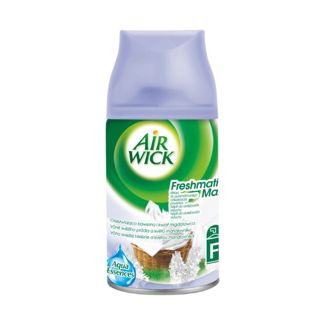 Air Wick® – Wymienny wkład do odświeżacza powietrza Freshmatic®, 250 ml – Orzeźwiająca Bawełna i Kwiat Migdałowca