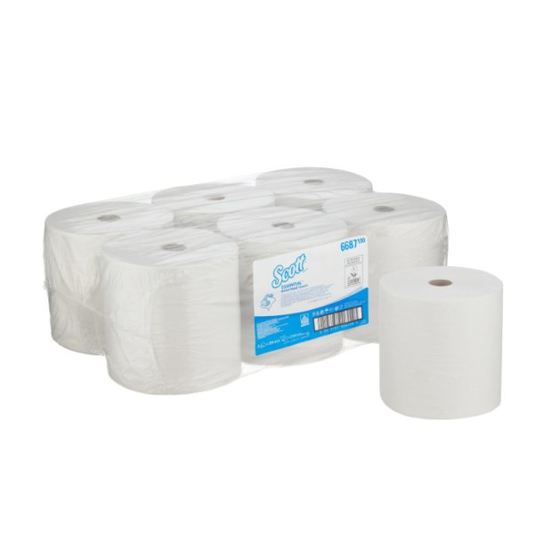 Kimberly-Clark Scott XL - Ręczniki papierowe w dużej roli, makulatura, 354 m - białe
