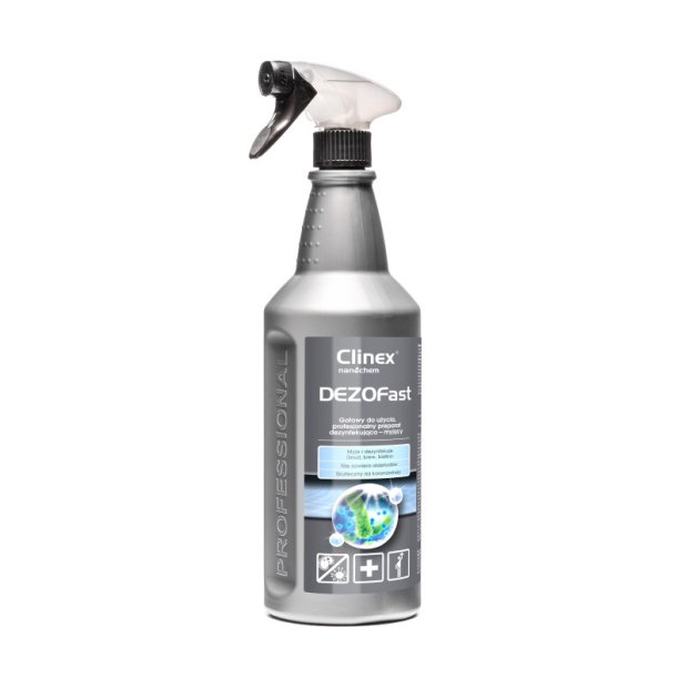Clinex DezoFast - Płyn do mycia i dezynfekcji powierzchni, gotowy do użycia - 1 l