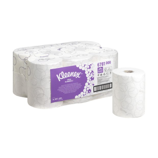 Kleenex® Ultra Slimroll - Ręczniki papierowe w roli,  2 -warstwy, białe, 6 rolek - 100 m