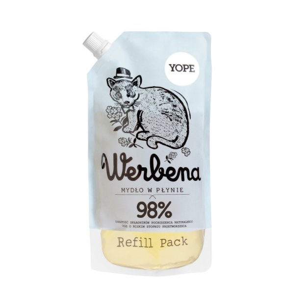 Yope – Naturalne mydło w płynie, uzupełnienie (Refill Pack), 500 ml – Werbena