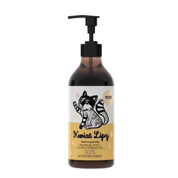 Yope – Naturalne mydło w płynie do wrażliwej skóry, formuła TGA, 500 ml – Kwiat Lipy