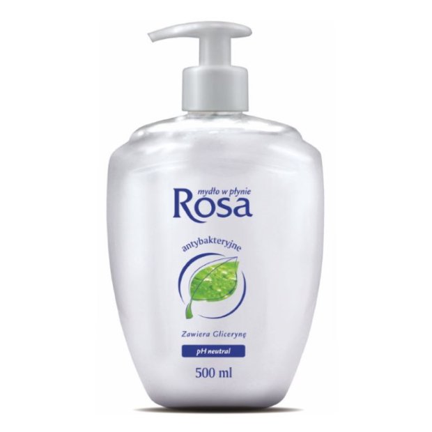 ROSA - Mydło antybakteryjne z pompką, 500 ml - Białe