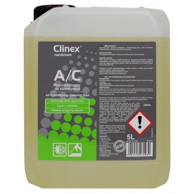 Clinex A/C - Płyn do czyszczenia klimatyzacji - 5 l