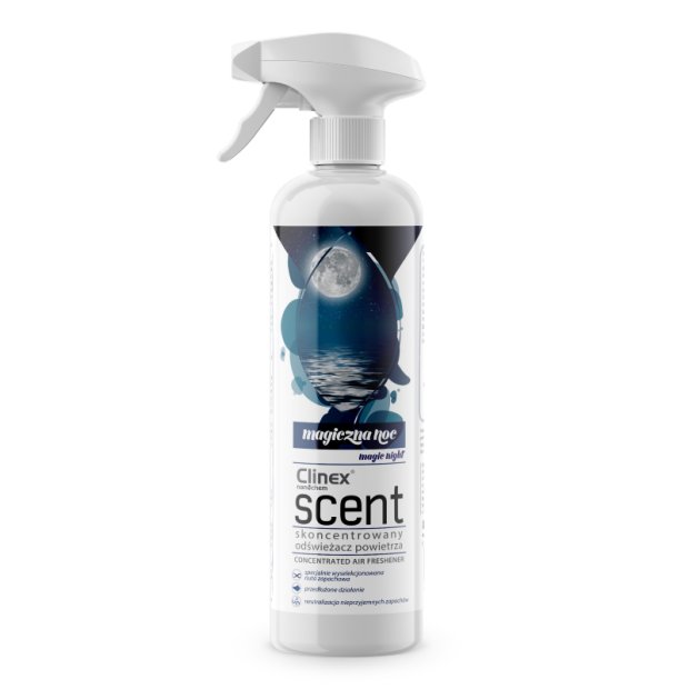 Clinex Scent - Wysoce skoncentrowany odświeżacz powietrza, Magiczna Noc - 500 ml