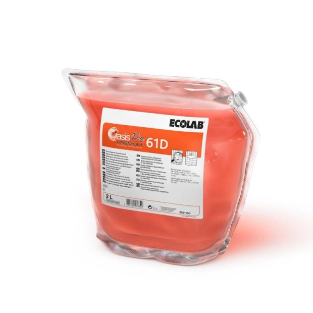Ecolab Oasis Pro 61D Premium – Środek na bazie kwasu do mycia i dezynfekcji powierzchni – 2 l