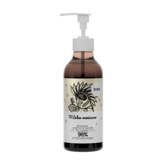 Yope – Naturalny szampon do włosów, 300 ml – Mleko owsiane
