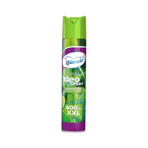 Kolorado Deo Spray XXL - Odświeżacz powietrza w spray'u, 400 ml - Green Tea